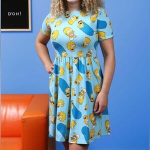 Loungefly Cakeworthy X The Simpson Family Toss Print Dress